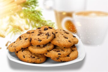 Cheerful Gingerbread Christmas Cookies on a desk