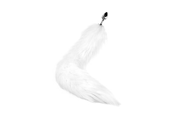 Steel Anal Plug with Soft Wild Fox Tail.