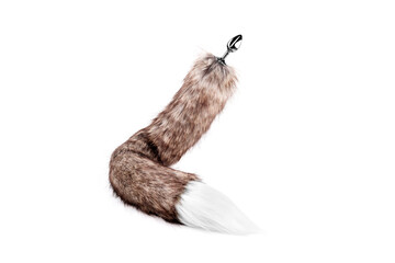 Steel Anal Plug with Soft Wild Fox Tail.