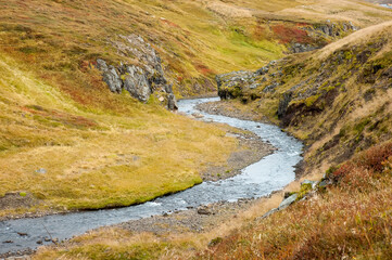 a river bend in Iceland