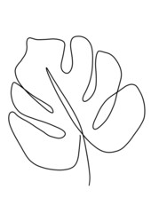 Vector hand painted palm leaf