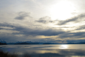 Fototapeta premium mountain, sky and lake landscape