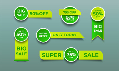 Promotion sale labels best offers