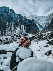 hiker in the mountains