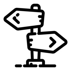 Road Sign Flat Icon Isolated On White Background