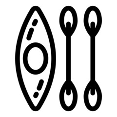 Kayak Flat Icon Isolated On White Background