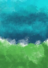 Background with ocean and underwater world 