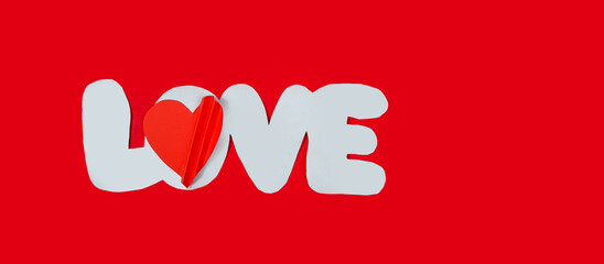 Valentines Day Flat Lay Composition Holiday Valentines Day Holiday Card Poster Valentines Day Red Background Banner.