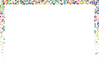 Yellow Round Congratulation Background. Rainbow Geometric Illustration. Red Happiness Dot Texture. Pink Festive Circle.