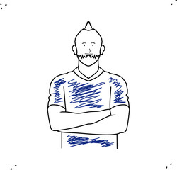 illustration of a person with a pen