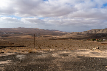 Desert Landscape on the Island of Fuerteventura
