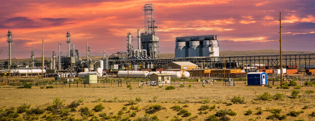The Sinclair oil refinery in Sinclair, Wyoming.