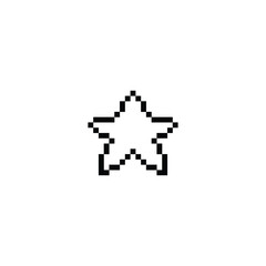 pixel star icon vector 8 bit