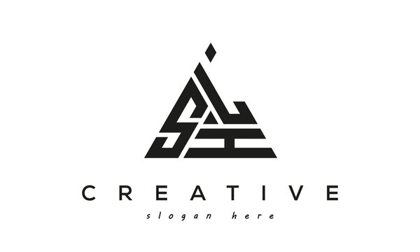 SLH creative tringle three letters logo design