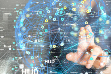 Technology background. Big data concept. Binary