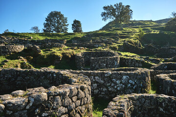 Ruins of ancient stone dwellings