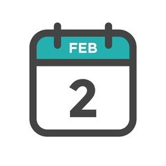 February 2 Calendar Day or Calender Date for Deadlines or Appointment