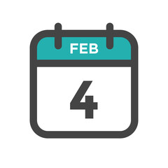 February 4 Calendar Day or Calender Date for Deadlines or Appointment