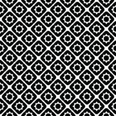 Black and white surface pattern texture. Bw ornamental graphic design. Mosaic ornaments. Pattern template. Vector illustration.