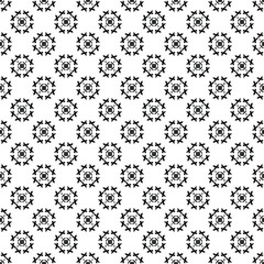 Black and white surface pattern texture. Bw ornamental graphic design. Mosaic ornaments. Pattern template. Vector illustration.