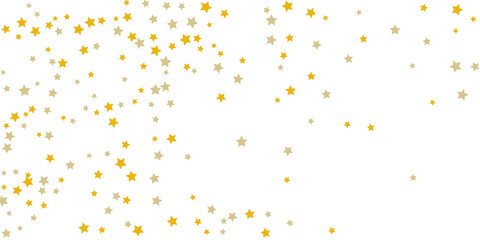 Star confetti. Golden casual confetti background. Bright design pattern. Vector template with gold stars. Suitable for your design, cards, invitations, gift, vip