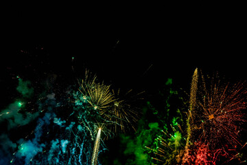 celebration with fireworks. Party, reveion, christmas.