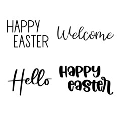 Easter and spring Hand drawn typography poster. Conceptual handwritten phrase Hand lettered calligraphic design. Inspirational vector. 