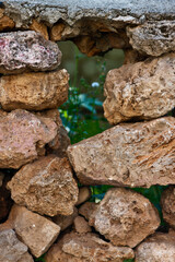 Texture of old stone wall architecture