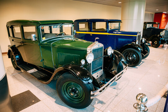 Moscow, Russia - February 22, 2020: Green French Donnet-zedel Ci-7 Retro Vintage Oldtimer Car Of 1929 Year At Moscow Domodedovo Airport.