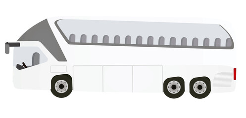 White tourist bus. vector illustration