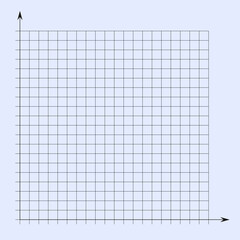 Grid paper. Mathematical graph. Cartesian coordinate system with x-axis, y-axis. Squared background with color lines. Geometric pattern for school, education. Lined blank on transparent background