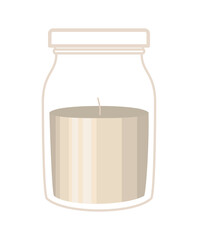 gray candle jar