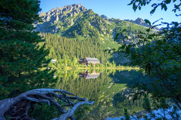 Popradske pleso lake in the High Tatras in Slovakia.