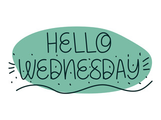lettering of hello wednesday © Grgroup