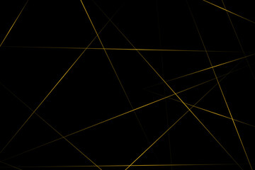 Abstract black with gold lines, triangles background modern design. Vector illustration EPS 10.