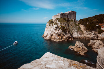Landscape photography of the old city of Dubrovnik on a suny day. Travel photography
