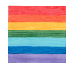 Fototapeta premium watercolor colorful abstract background with rainbow color, seven colors, painted with a brush