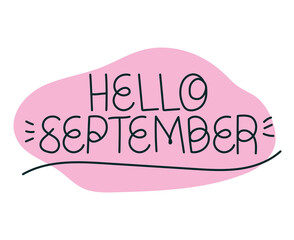 lettering of hello september