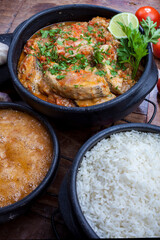 Brazilian shrimp and fish moqueca