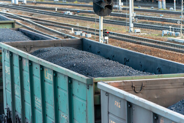 transportation of coal in train cars