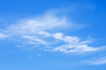 White clouds in blue sky
