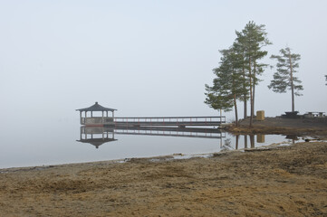fog by the lake