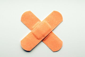 Beige disposable medical adhesive plaster