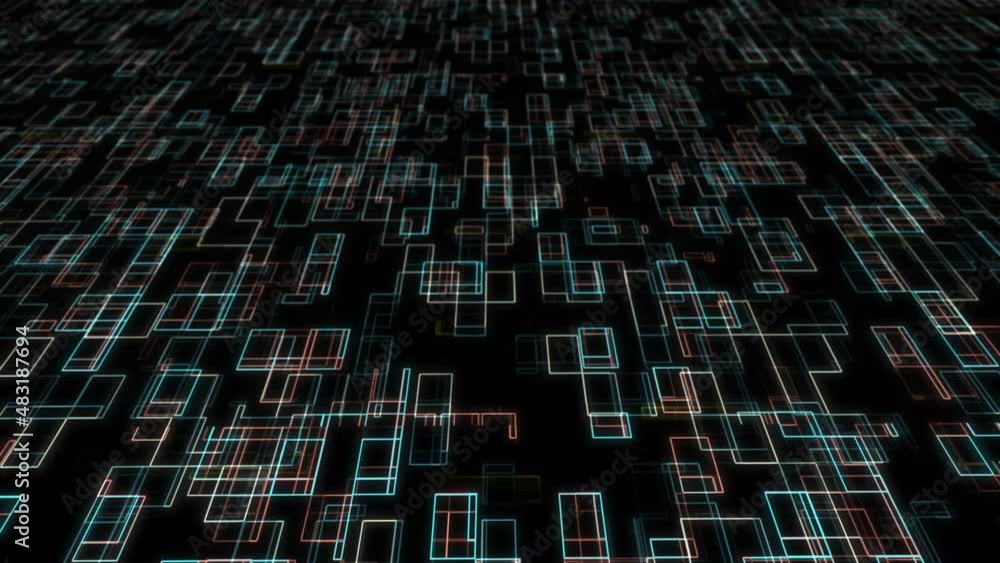Aufkleber abstract technology big data background concept. motion of digital data flow. transferring of big da