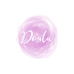 Doula logo vectoriel sur le partenaire d'accouchement. Élément de design pour cartes, bannières et dépliants. 