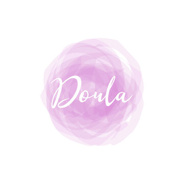 Doula Logo Vectoriel Sur Le Partenaire D'accouchement. Élément De Design Pour Cartes, Bannières Et Dépliants. 