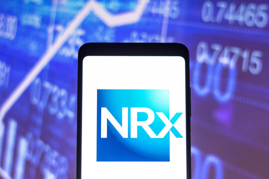 January 25, 2022, Brazil. In this photo illustration, an NRX Pharmaceuticals logo is seen displayed on a smartphone screen.