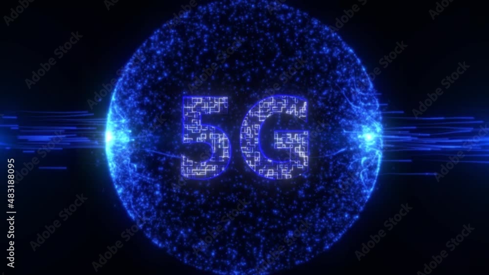 Poster 5g cloud computing, cloud services big data internet information technology loop background. social 