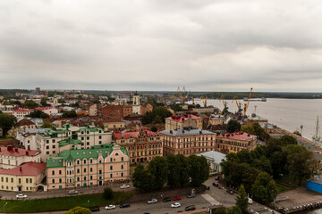 Fototapeta na wymiar View from a height of Vyborg