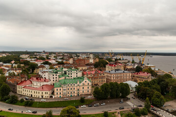 Fototapeta na wymiar View from a height of Vyborg